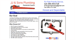 Desktop Screenshot of jjsonsplumbing.com